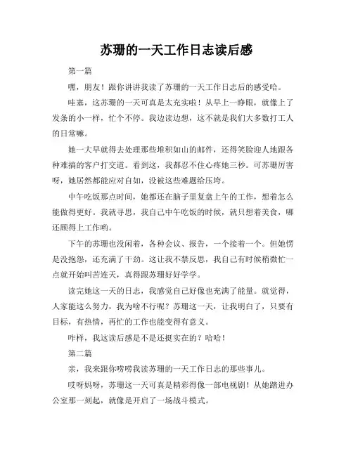 苏珊的一天工作日志读后感