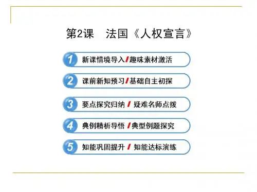 3.2 法国《人权宣言》 课件(人教版选修2)