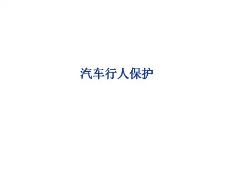 行人保护讲座基本要求