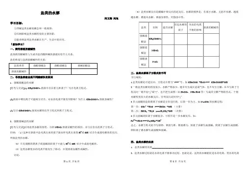 盐类的水解学案(打印)