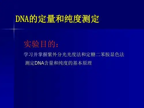 实验十三动物组织核酸的分离鉴定和含量测定(精)