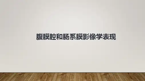 腹膜腔和肠系膜影像学表现