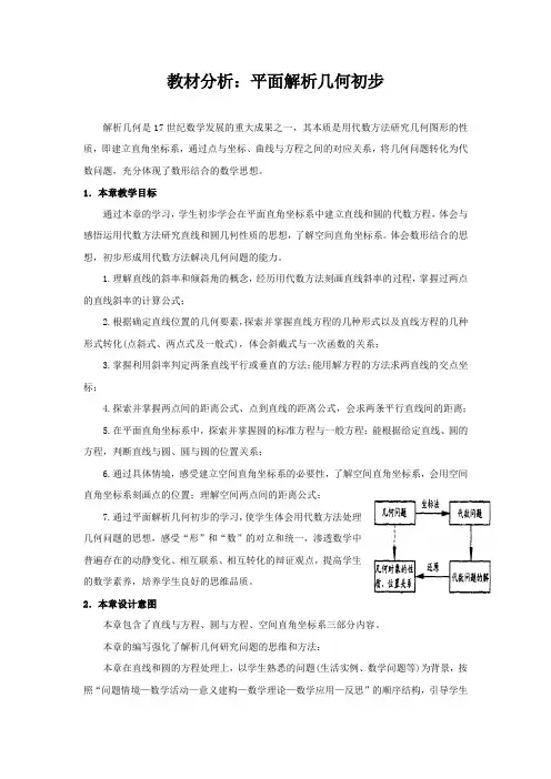 《解析几何初步》教材分析