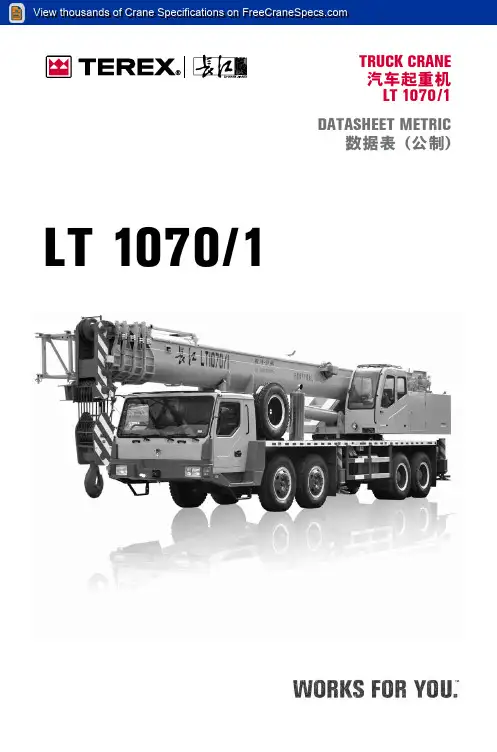 汽车起重机 LT 1070 1 数据表说明书
