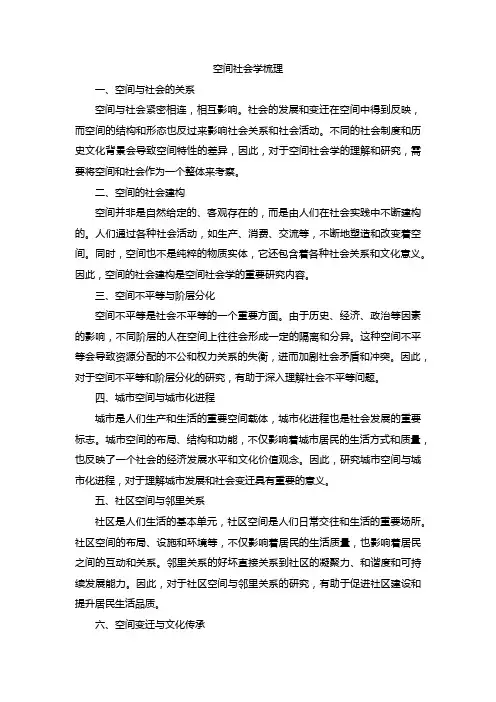 空间社会学梳理
