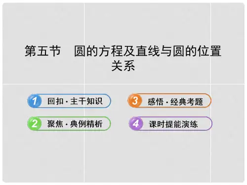 高中数学 7.5圆的方程及直线与圆的位置关系配套课件 