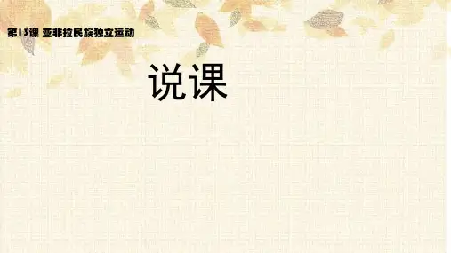 人教高中历史必修中外历史纲要下第13课-亚非拉民族独立运动课件(共21张PPT)-