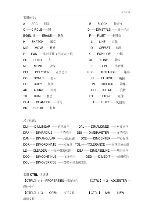 CAD命令、特殊符号代码大全