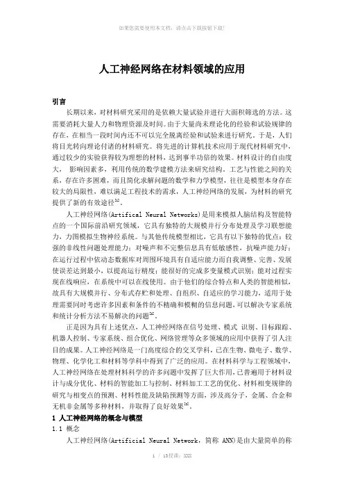 人工神经网络作业