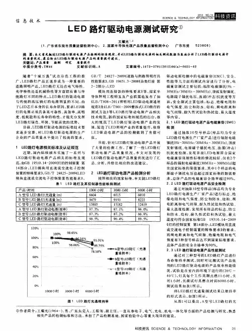 LED路灯驱动电源测试研究