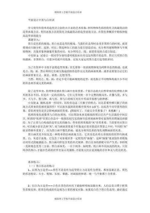 平面设计的《 黑与白》