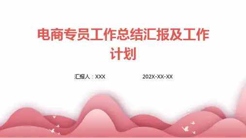 电商专员工作总结汇报及工作计划PPT