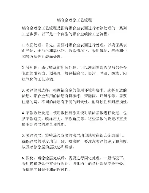 铝合金喷涂工艺流程