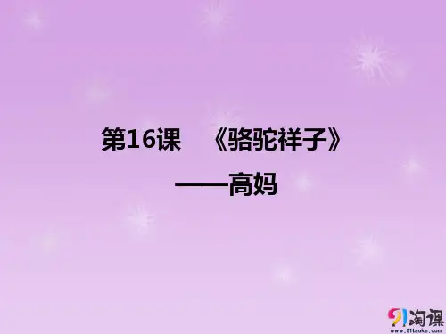课件5：第14课 《骆驼祥子》——高妈
