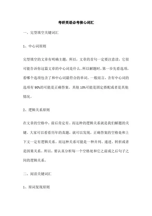 考研英语必考核心词汇