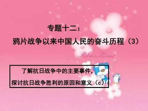 鸦片战争以来中国人民的奋斗历程