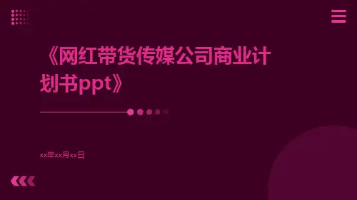 网红带货传媒公司商业计划书ppt