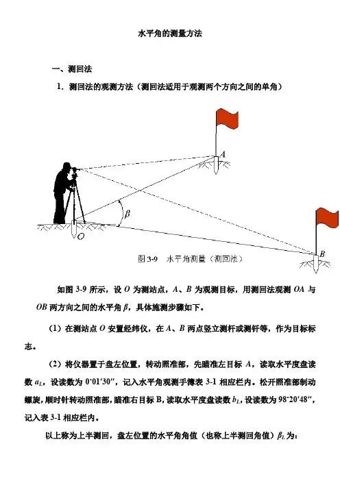 水平角的测量