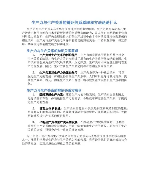 生产力与生产关系的辩证关系原理和方法论是什么