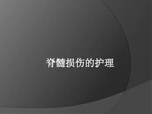 脊髓损伤的护理 ppt课件