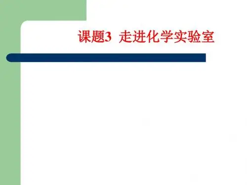 九年级化学走进化学实验室2(2019年)
