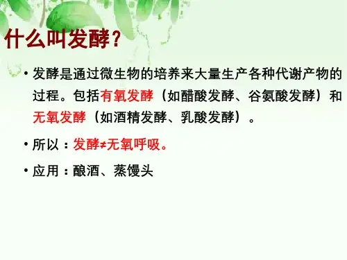 人教版高中生物选修一专题一课题1  果酒和果醋的制作 课件