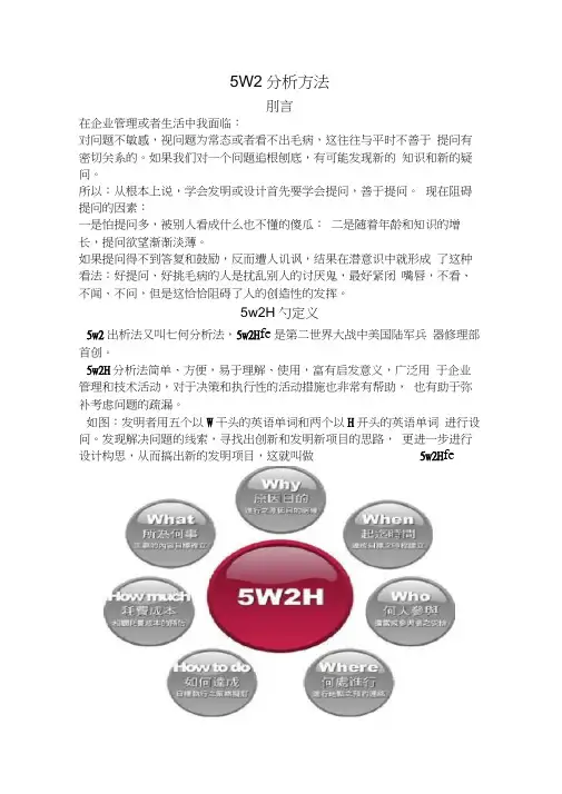 5W2H分析方法