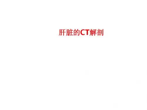 [课件]肝脏的CT解剖PPT