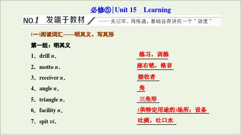 高考英语一轮复习Unit15Learning课件北师大版必修