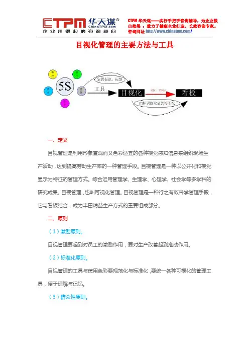目视化管理的主要方法与工具