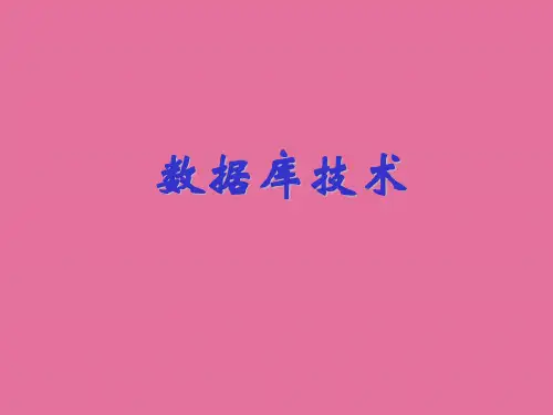 《数据库技术》ppt课件
