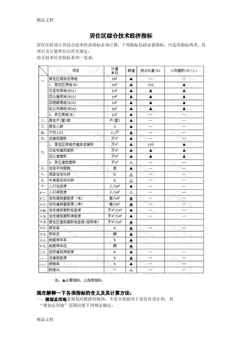 (整理)-7-28综合技术经济指标概念及算法.