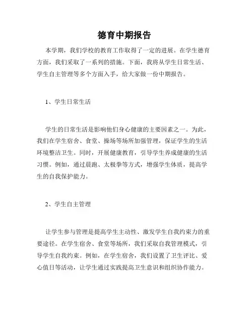 德育中期报告