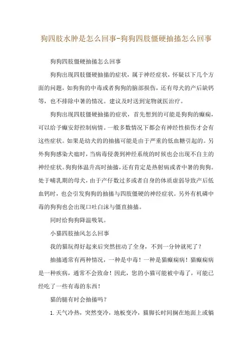 狗四肢水肿是怎么回事-狗狗四肢僵硬抽搐怎么回事