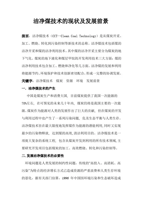洁净煤技术
