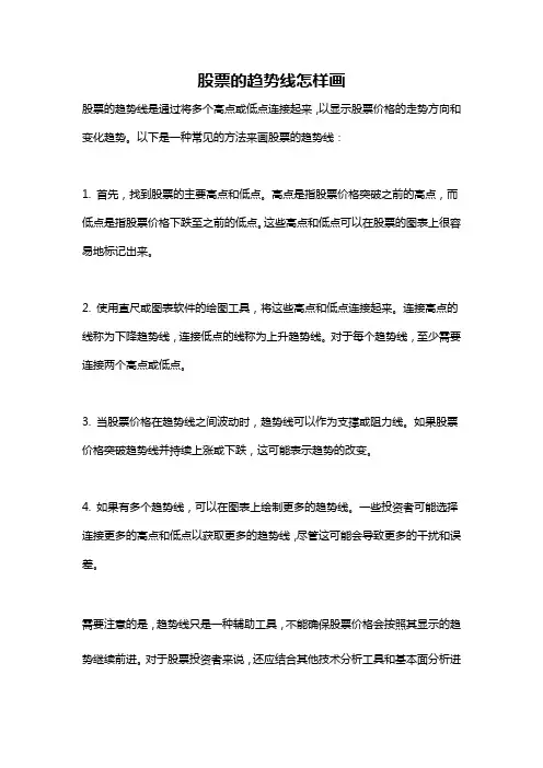 股票的趋势线怎样画