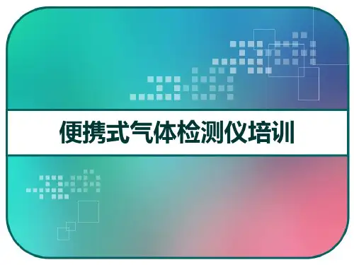 便携式气体检测仪培训 PPT