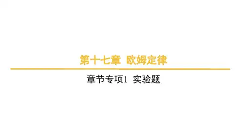 第十七章+欧姆定律章节专项1+实验题课件+2024-2025学年物理人教版九年级全一册