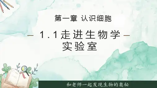 1.1.1走进生物学实验室课件-2024--2025学年苏教版生物七年级上册