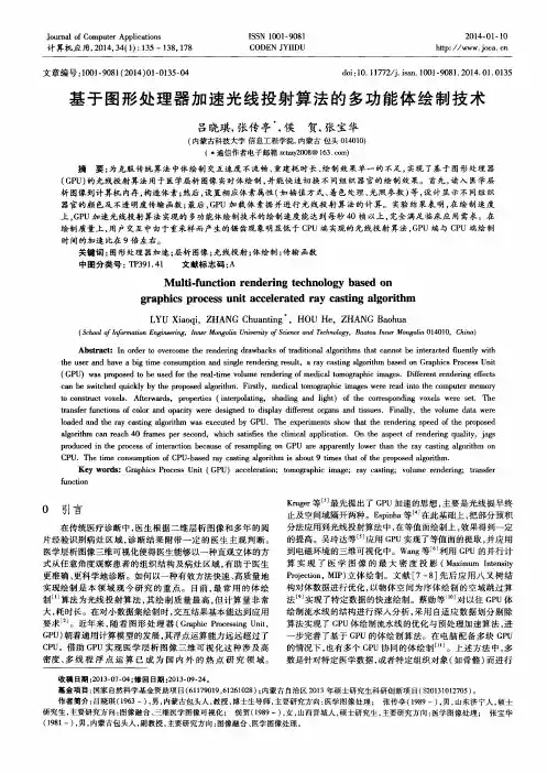 基于图形处理器加速光线投射算法的多功能体绘制技术