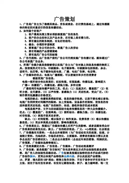 广告策划要点