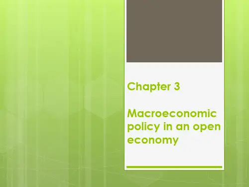 国际金融(英文版)Chapter 3 Macroeconomic Policy in an Open