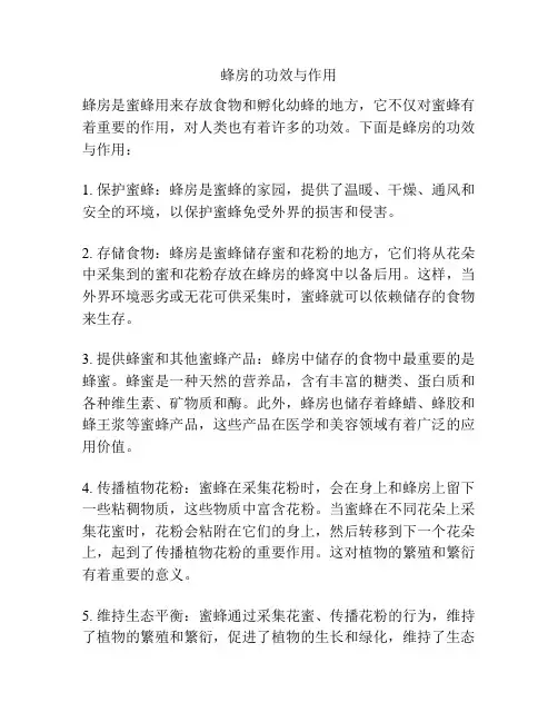蜂房的功效与作用