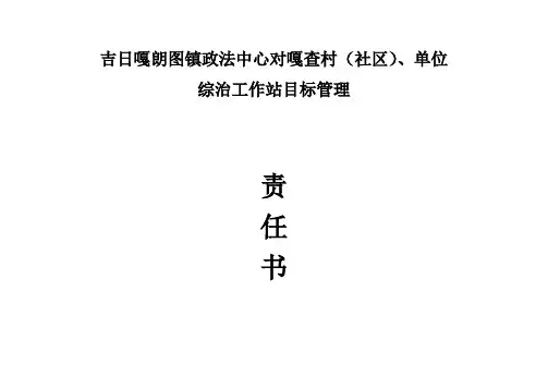 政法委对苏木镇政法综治工作中心考核目标及评分标准