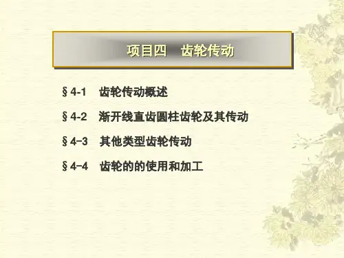 机械基础 课件    项目四 齿轮传动