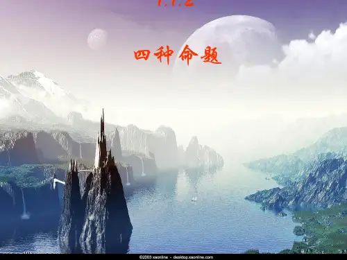 四种命题PPT优秀课件1