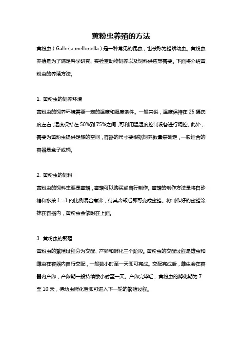 黄粉虫养殖的方法