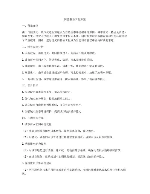 防涝整治工程方案