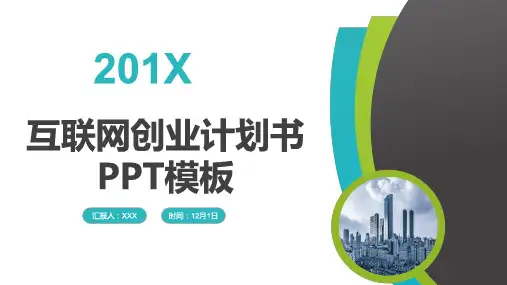 互联网创业计划书PPT模板