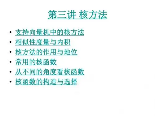 第四讲 核方法